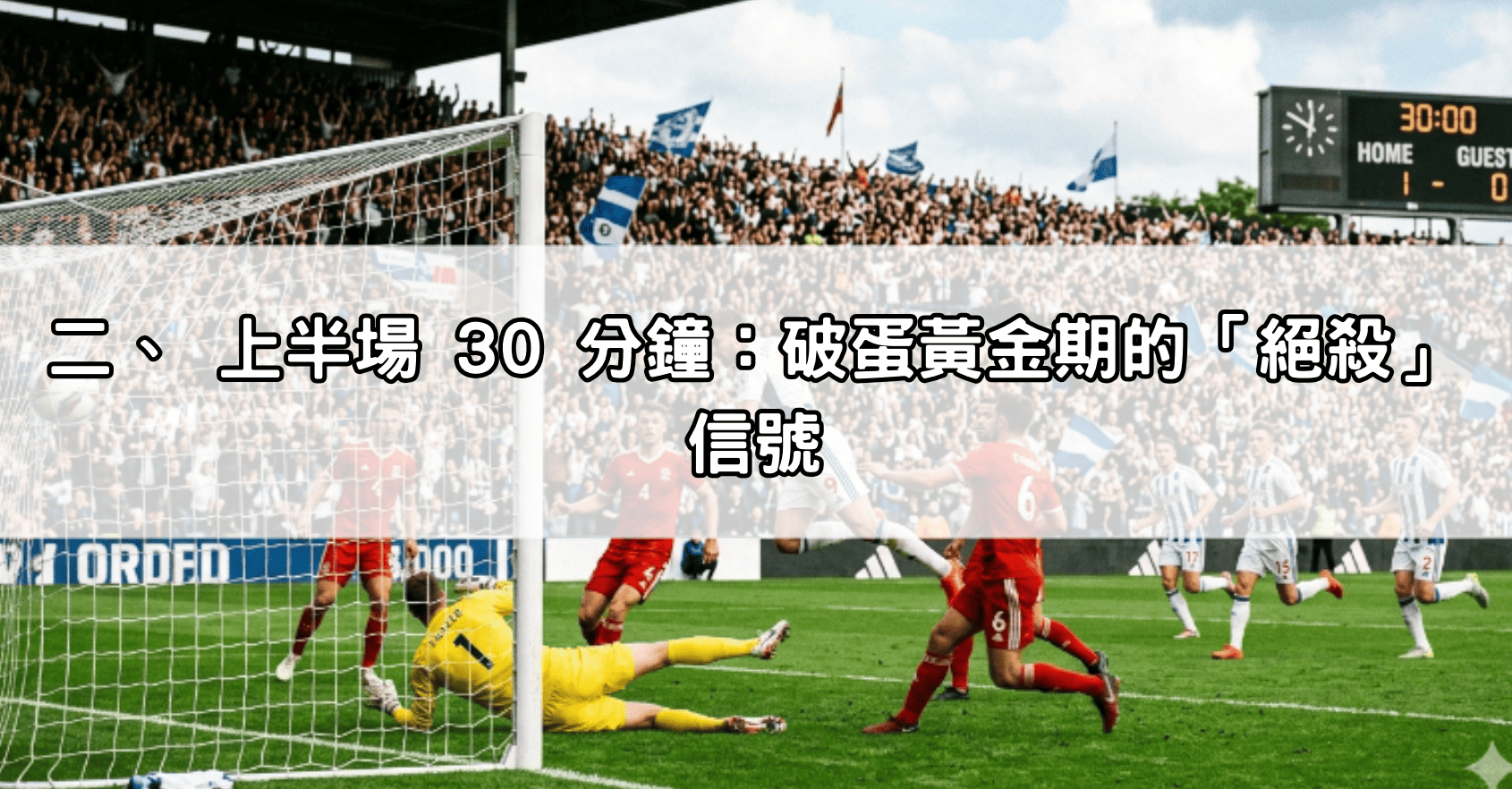 二、 上半場 30 分鐘：破蛋黃金期的「絕殺」信號